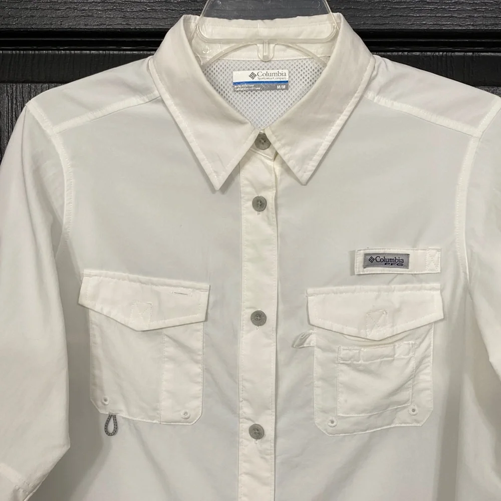 Columbia Long Sleeve White Blouse Size M